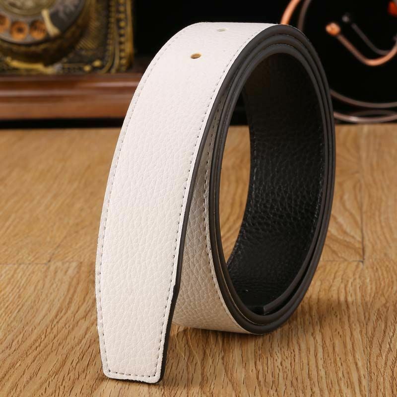 New Luxury Brand H Belts for Men High Quality Male Strap Genuine Leather Waistband Ceinture Homme,No Buckle 3.8cm 3cm width Belt