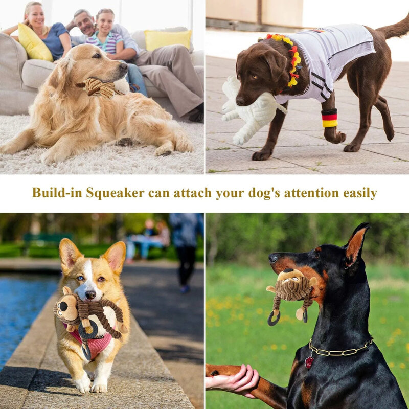 Lmc Pluche Hond Speelgoed Dieren Vorm Bite Resistant Piepende Speelgoed Puppy Piepende Chew Bite Slip Speelgoed Hond Speelgoed Voor Kleine honden Huisdieren Snelle levering ontvangen