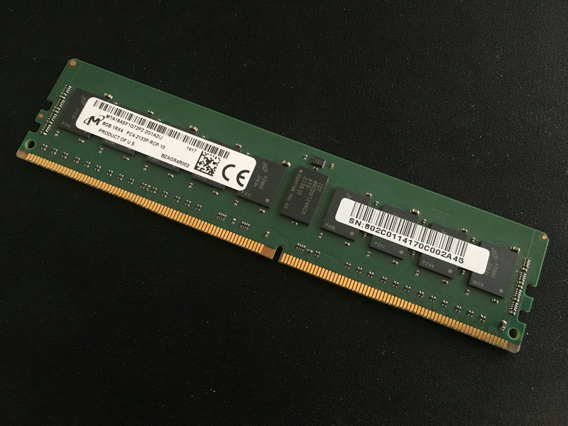 RAM MTA18ASF1G72PZ-2G1A2ใช้กับ CRUCIALServer หน่วยความจำ8G 1RX4 PC4-2133P ECC REG