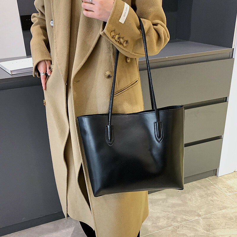 Женская модная однотонная сумка из двух частей в стиле ретро