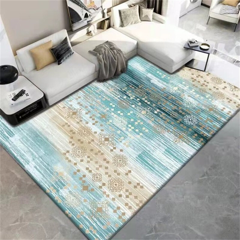 Geométrico impresso tapete quarto sala de estar decoração cabeceira tapete moda customizável casa sofá tapetes