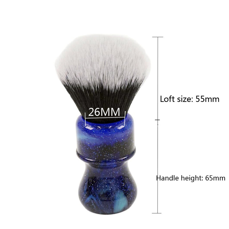 Yaqi 26mm misterioso espaço cor lidar com smoking nó masculino escova de barbear
