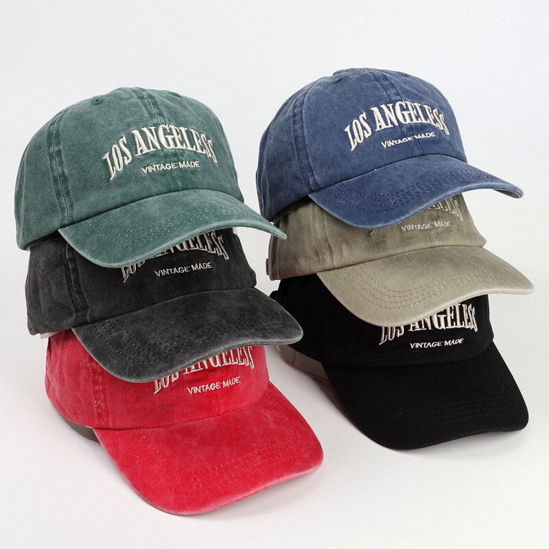 Topi bisbol katun untuk pria dan wanita, topi Snapback Retro kasual lembut bahan katun, topi bordir modis untuk pria dan wanita