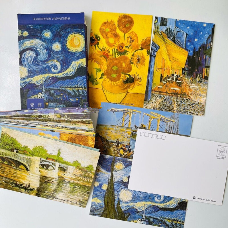 30 blätter/Los Van Gogh Ölgemälde Postkarte Vintage Van Gogh Malerei Karten/Gruß Karte/Wünschen Karte/mode Geschenk