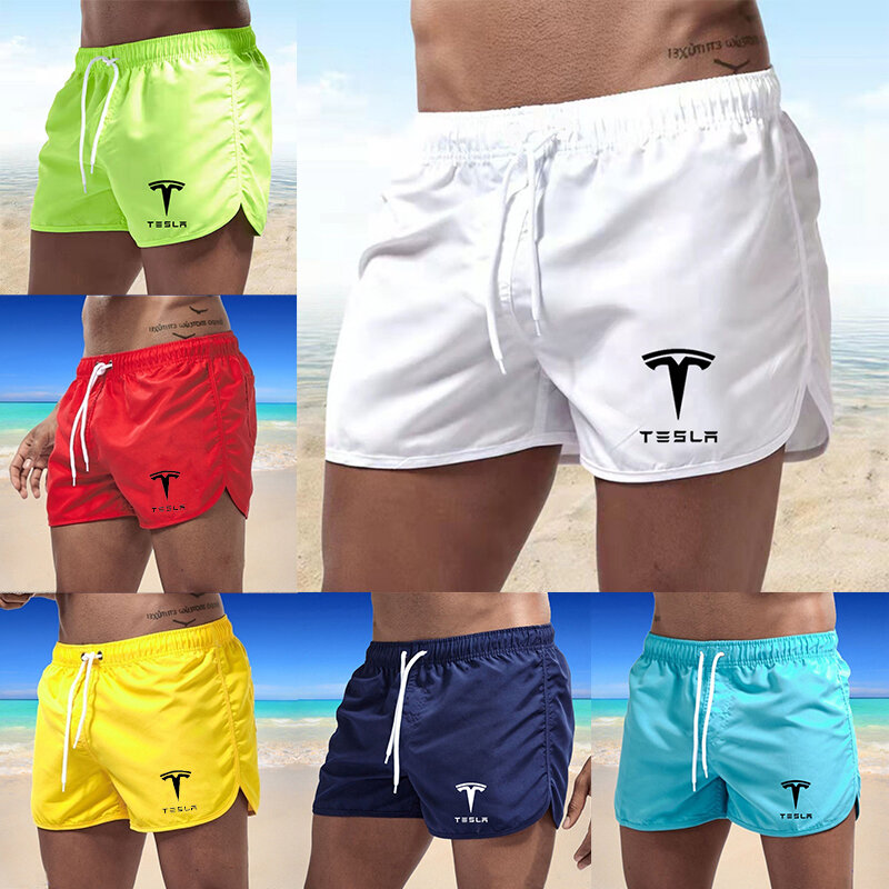 Pantalones cortos de baño para hombre, bañador colorido, Sexy, para playa, tabla de Surf, 2023