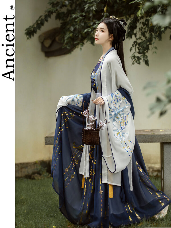 Disfraz de Hanfu tradicional chino para mujer, vestido de la antigua Dynasty Han, princesa Oriental, ropa de baile de la Dynasty Tang, novedad