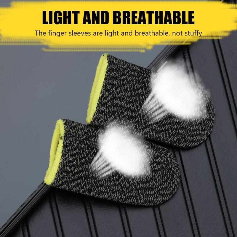 24-pin Glass Fiber Ultra-thin Finger Cots Breathable Comfort Sweat Proof Finger Cover Chicken-eating Game Finger Sleeve Gloves