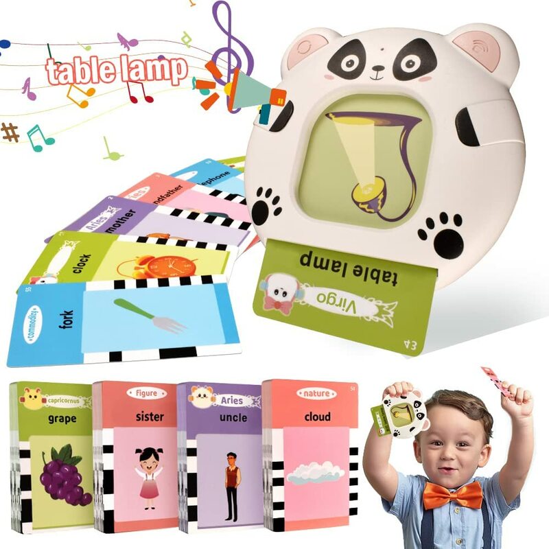 Juguetes de aprendizaje de tarjetas Flash para niños en edad preescolar, máquina de juguete de aprendizaje para niños pequeños, juguetes interactivos