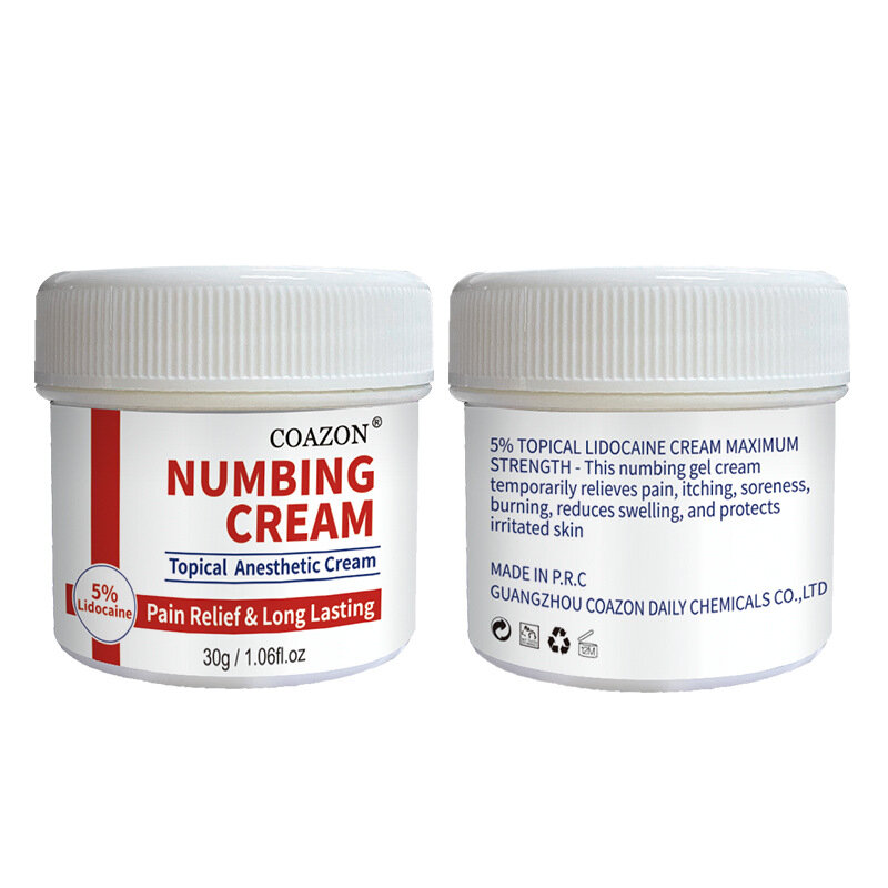 30g REAL Topical Numb Anesthetic Numbing Cream Piercings Waxing Laser Tattooing For Face, Body, Eyes