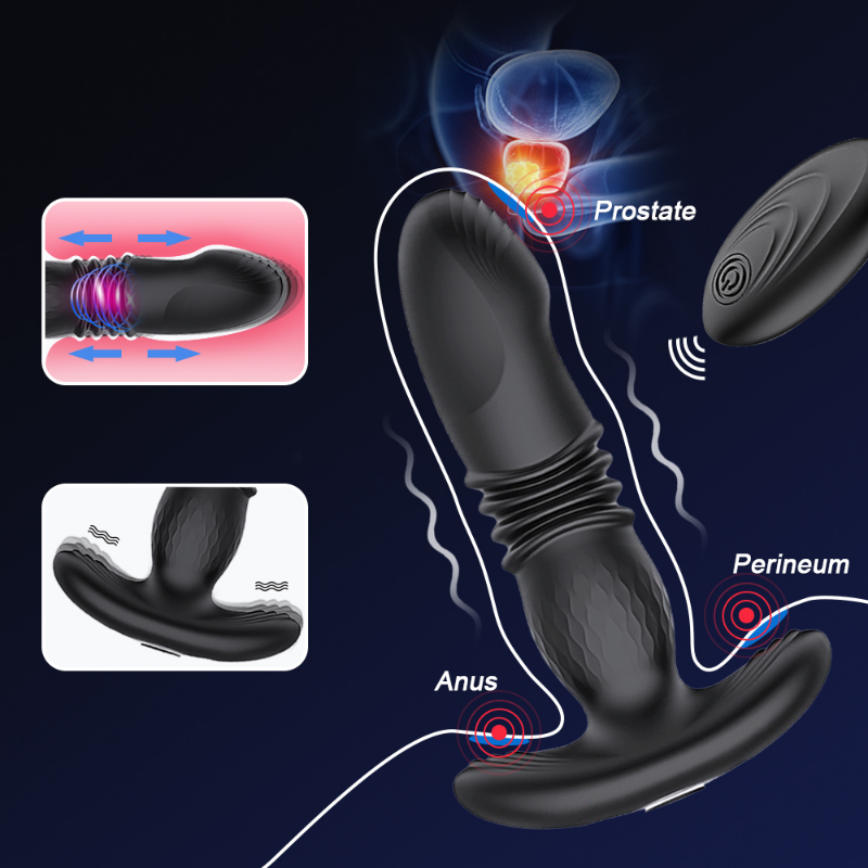Teleskop Vibrierender Butt-Plug Anal Vibrator Wireless Remote Buttplug Ass Sex Spielzeug für Männer Dildo Anal Prostata Massager
