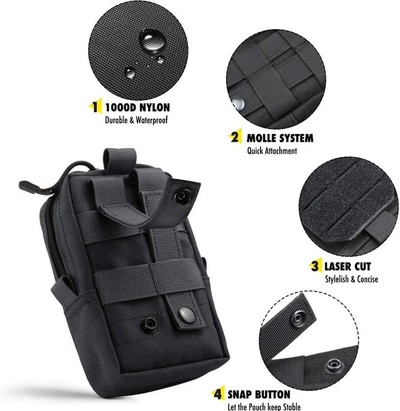 Molle tático bolsa ao ar livre saco da cintura do telefone móvel edc ferramenta caça acessórios saco colete pacote telefone celular ferramentas de trabalho titular