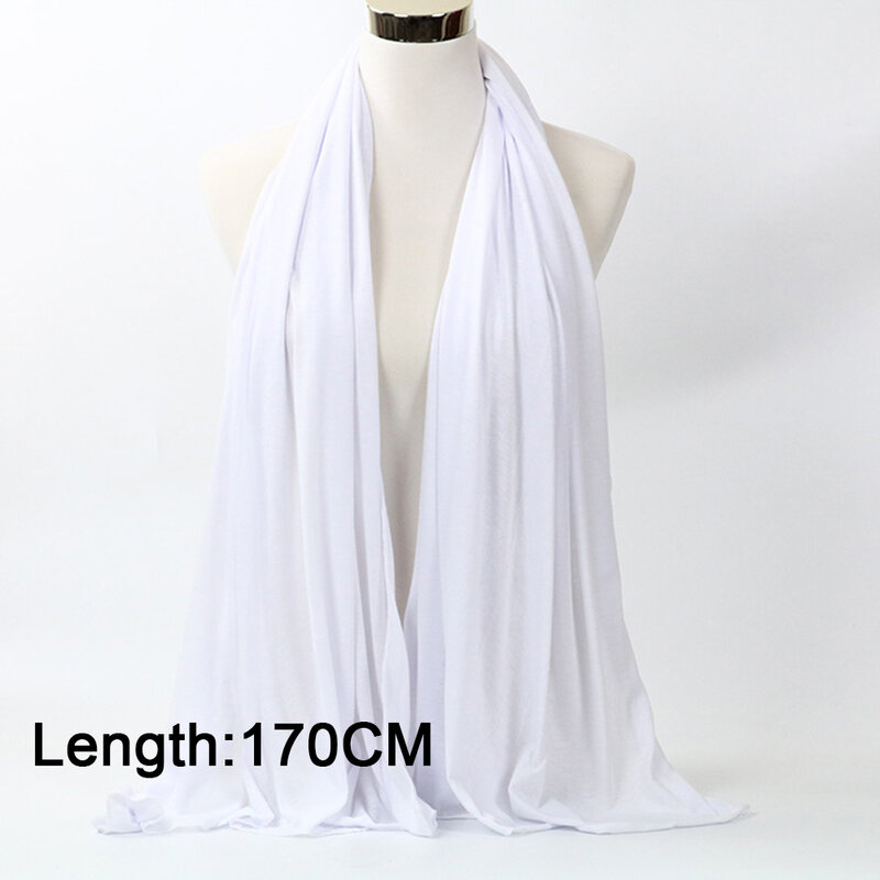 Bufanda de pelo larga para mujer, pañuelo de cabeza musulmán de 80x170cm, Hijab para cuello