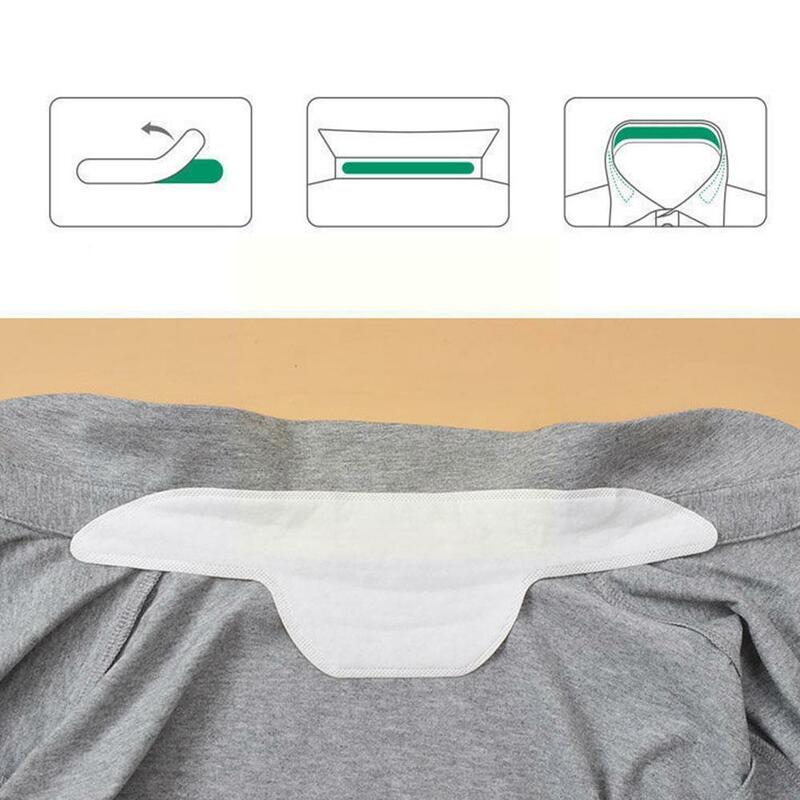 10pcs Disposable Absorbing Sweat Guard Collar Pads Pad White Summer T-shirt Perspiration Anti Stickers Dress Deodorants Clo F8I4