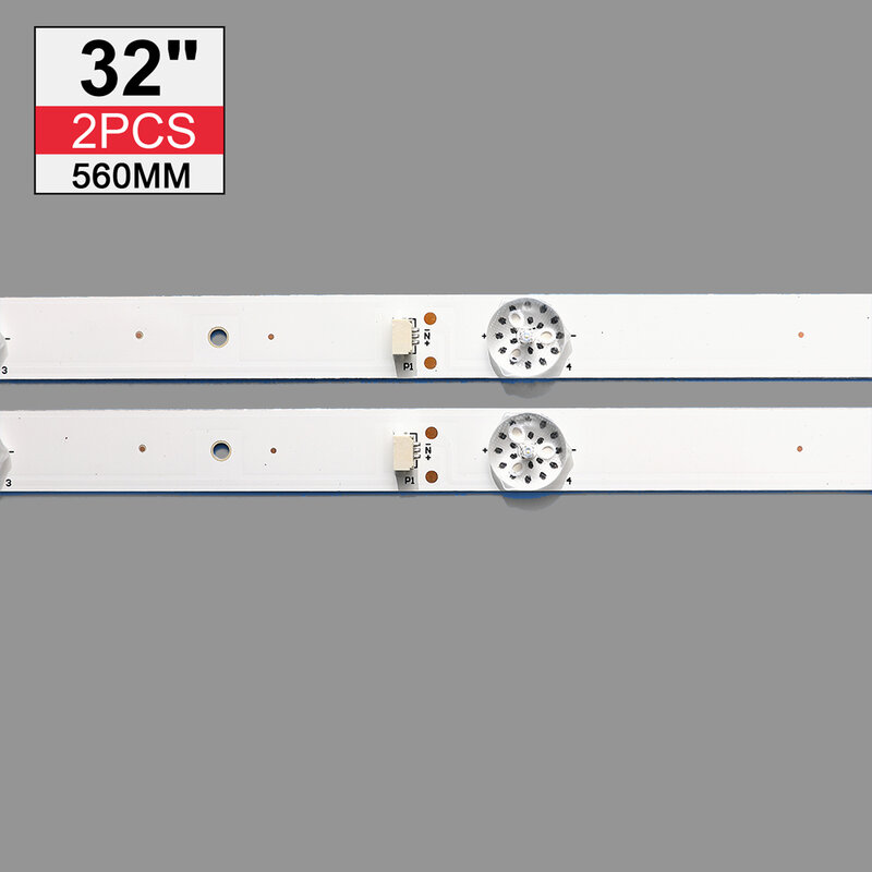 Novo 2 pçs/set 6led (6v) 560mm tira de luz de fundo led para l32p1a 4c-lb3206-hr03j 32d2900 32hr330m06a5