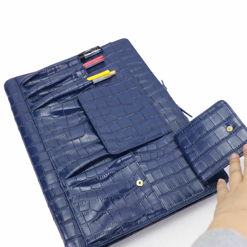 Hot Sale Multifunctional Document Storage Bag Women Crocodile Pattern Luxury Top Quality Business  Briefcase  A4 File Holder