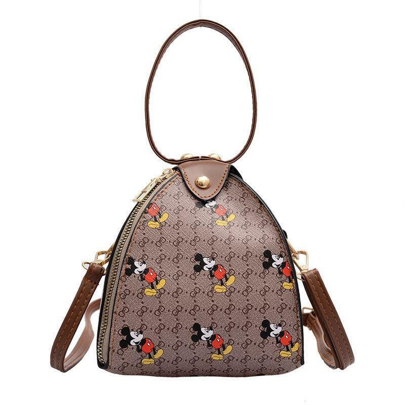 Новая женская сумка Disney, подходящая ко всему женская сумка с мультяшным Микки-фонариком, женская сумка через плечо, модная универсальная Ди...