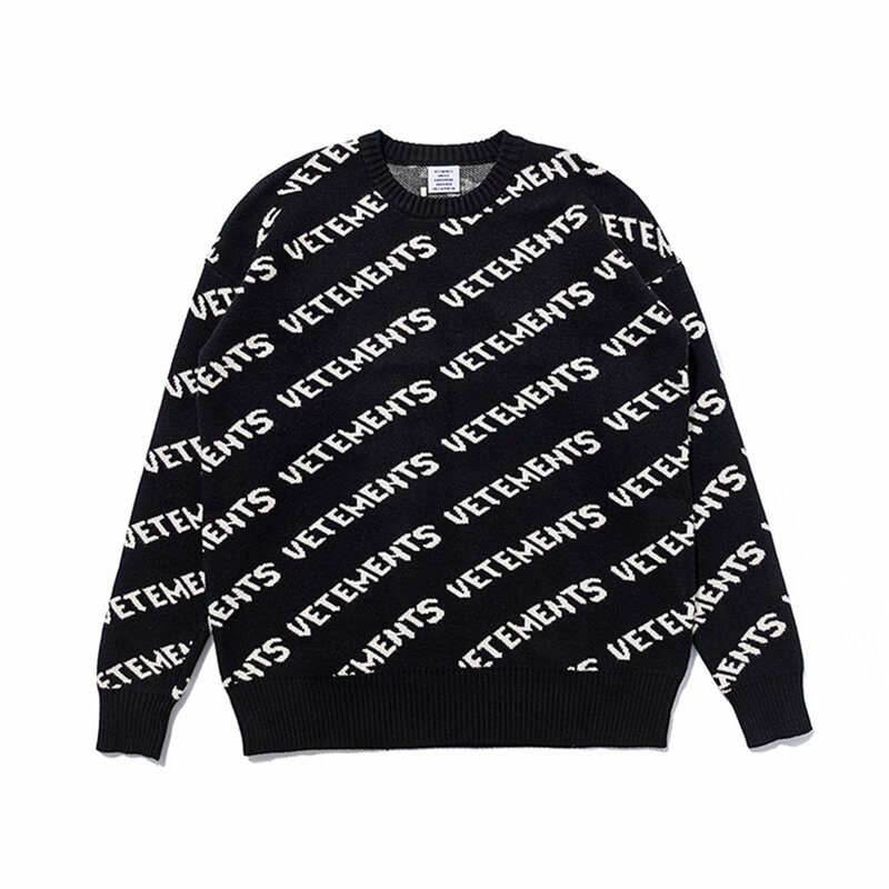 Vetements Autumn and Winter Men's and Women's Sweater Pullovers, Men's and Women's Fashion Trend Brand Outdoor Pullover Sweaters