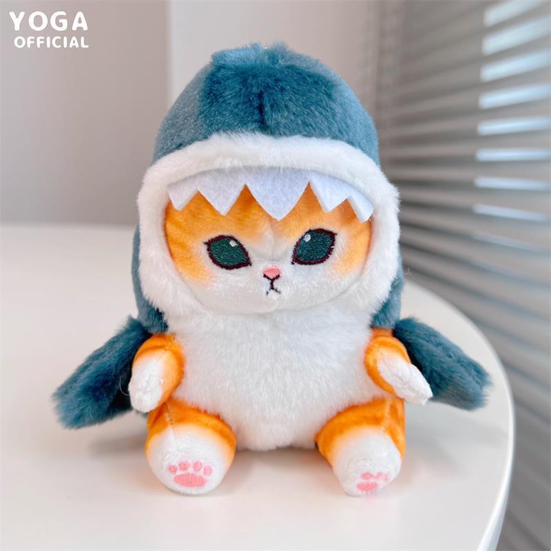 귀여운 변경 고양이 상어 푸로 플러시 장난감 25cm, 만화 게임 캐릭터 인형, 봉제 동물 상어 장난감, 어린이 팬을 위한 부드러운 선물