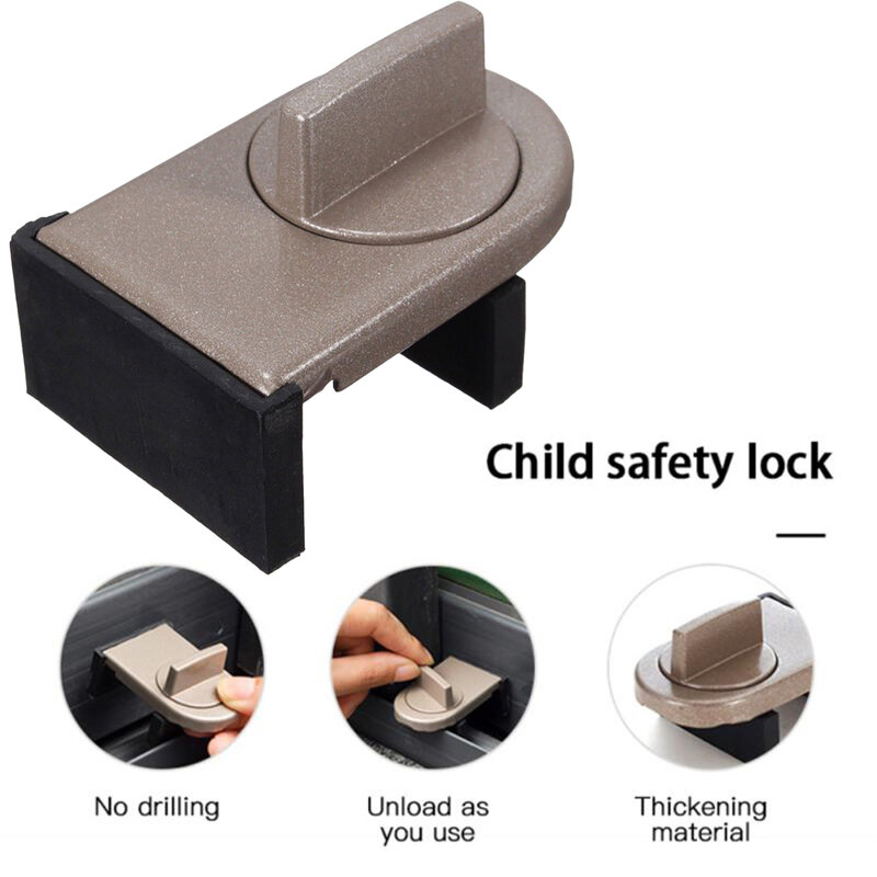 Aluminum Alloy Window Safety Lock Durable Aluminum Alloy Sliding Door And Window Safety Lock For Home & Office Durable & Sturdy