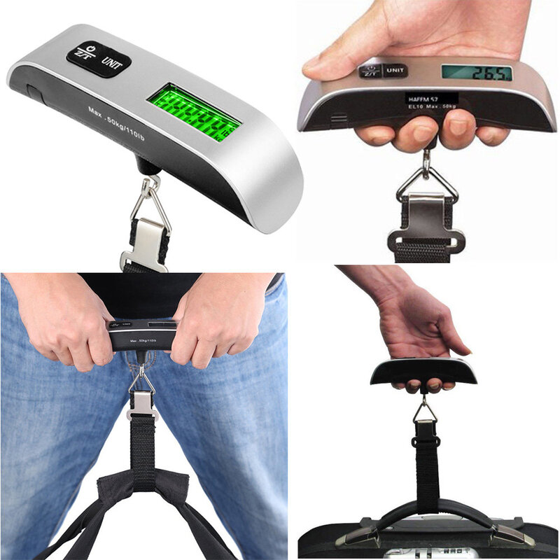 Portable Mini Scale 50KG~10G Spring Scale Fishing Scale Luggage Scale Electronic Scale Digital Display Scale Hook Parcel Scale