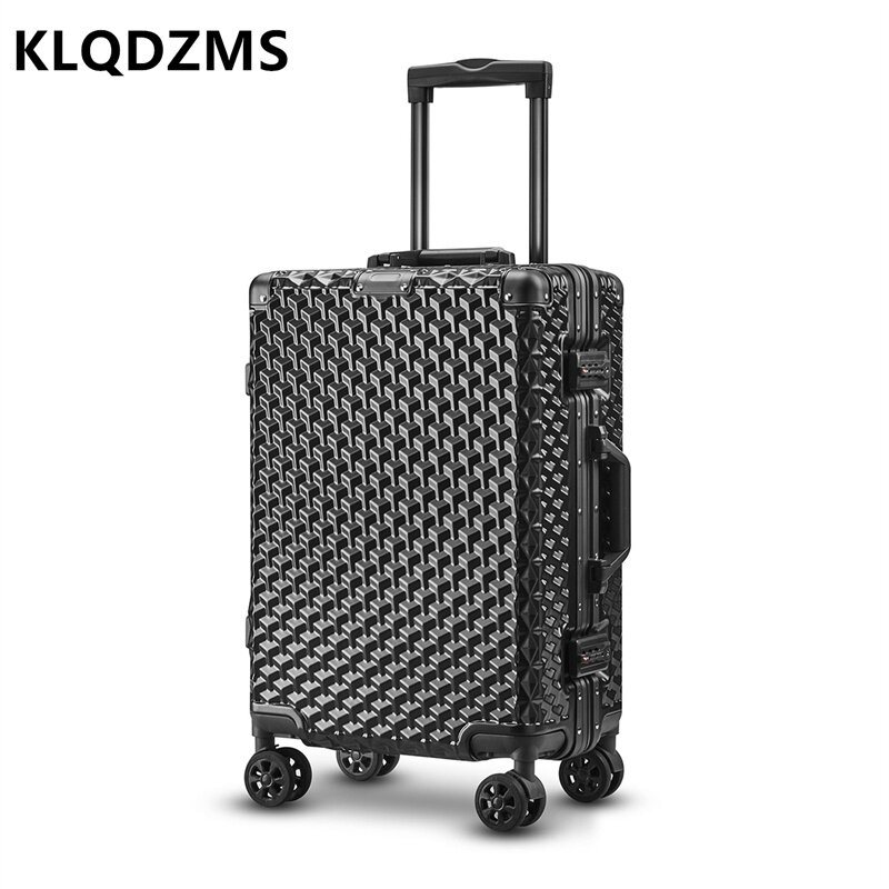 Klqdzms 24 "28 | ホイール上のシンプルなスタイルのトラベルスーツケース高品質のキャビン旅行かばん20" キャビンケース