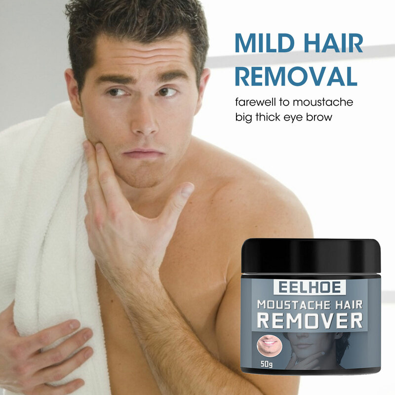 Permanent Hair Removal Cream Men's Facial Beard Removal Cream Mild Fresh  Depilatory Body Armpit Painless Hair Epilation 50g