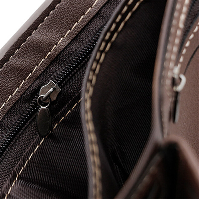 男性用の短い黒と茶色の合成皮革の財布,カードホルダー,財布,2022