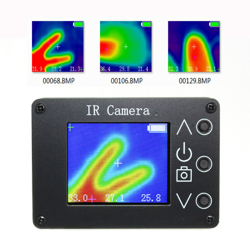MLX90640 1,8-calowy kamera termowizyjna czujnik na podczerwień LCD 160*120 rozdzielczość-40 ℃ do 300 ℃ przezroczysta kamera obrazująca тепловизор