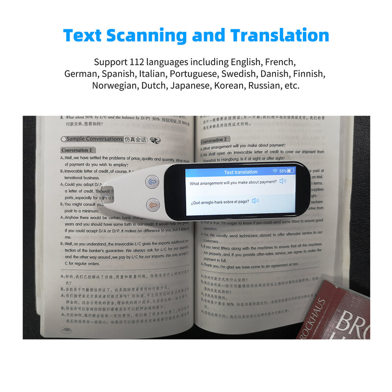 Scansione portatile traduzione penna esame lettore traduttore lingua vocale dispositivo Touchscreen connessione WiFi/Hotspot/funzione Offline
