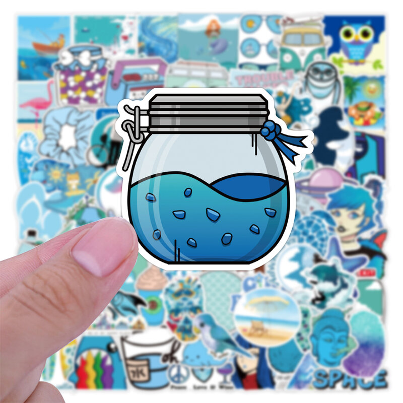 100 pçs peixes do mar animais adesivos oceano bonito dos desenhos animados à prova dwaterproof água crianças brinquedos do bebê scrapbook para bagagem diy notebook portátil decalques