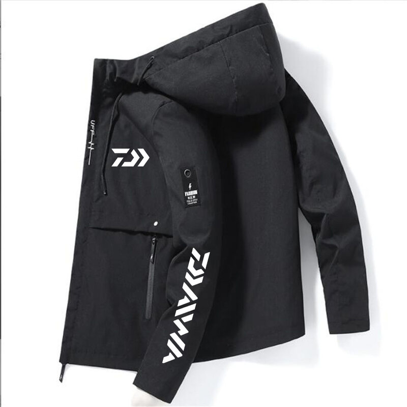 2022 autunno Daiwa Fishing Brand stampa di alta qualità giacca da esterno da uomo con cappuccio giacca a vento Premium ciclismo Casual sport Top