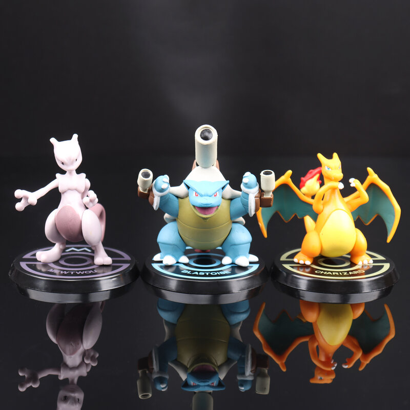 Figuras originales de Pokémon Tomy, 6 tipos, modelo de colección de Pokemon Pikachu, regalo de cumpleaños para niños, figuras de Anime de Pikachu