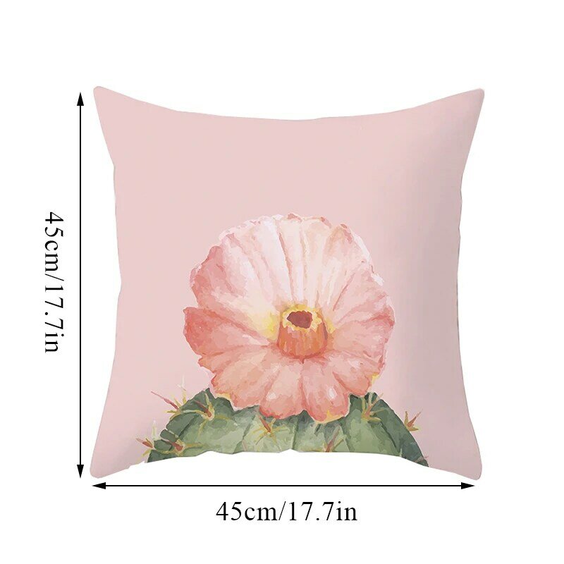45*45cm flor padrão arte capa de almofada decorativa fronha ployster lance travesseiros capa para casa decoração sofá fronha