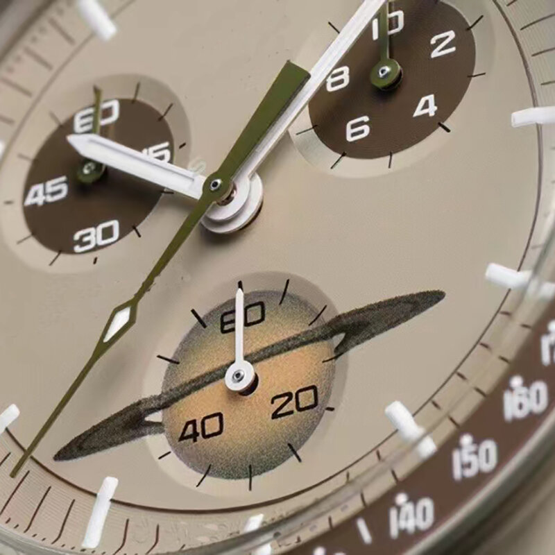New Quartz Moon Watch Men AAA Original Disaply Quartz Watch For Male Chronograph Luminous Waterproof Clock Relogio Masculino