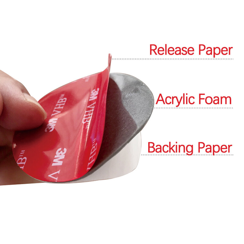 3M Super Strong VHB Double Sided Tape Waterproof No Trace Round Self Adhesive Acrylic Pad Two Sides Sticky For Home/Car