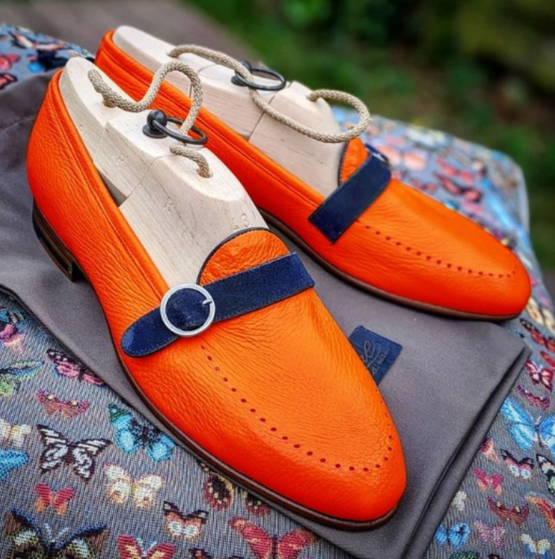 Sepatu Pria Kualitas Tinggi Kulit Pu Desain Fashion Baru Tali Sepatu Biksu Kasual Formal Loafer Zapatos De Hombre ZQ0386