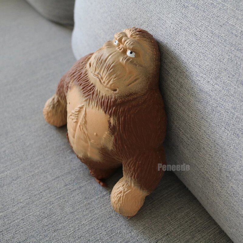 Mainan Anti Stres Monyet Elastis Influtt Orangutan Gelisah Licin Raksasa Besar untuk Dewasa dan Anak-anak Hadiah Menyenangkan Lembut