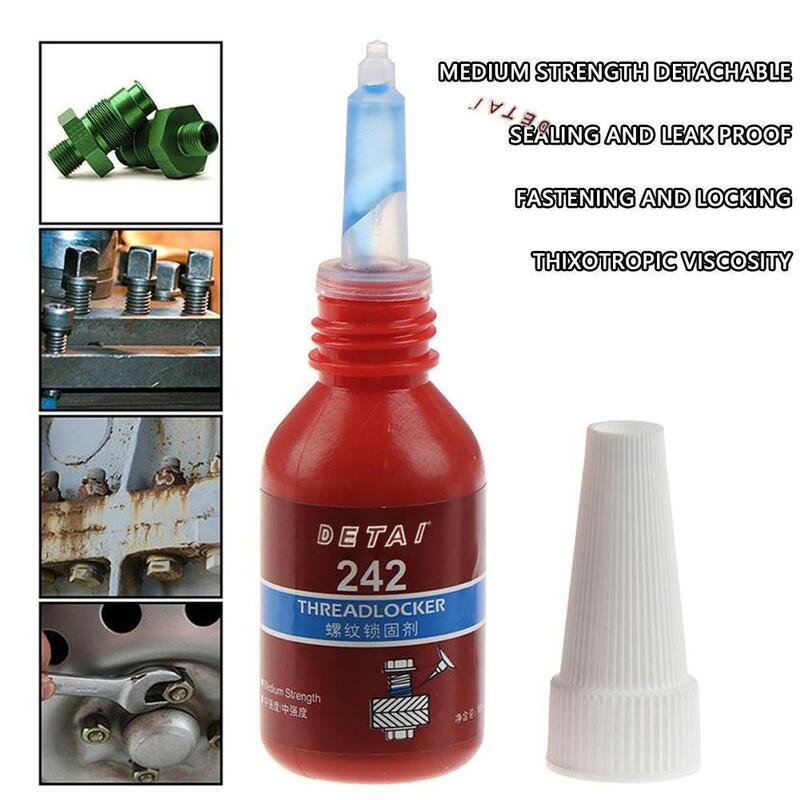 10ml Screw Glue Thread Locking Agent High Strength Anti-Pressure Blue 242 Metal Seal Anaerobic Glue Oil Resistance Curing Glue