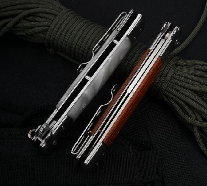 Multi Style Outdoor Tactical Folding Knife Resin Wooden Handle 440 Blade Camping Portable Safety Pocket Knives Portable EDC Tool