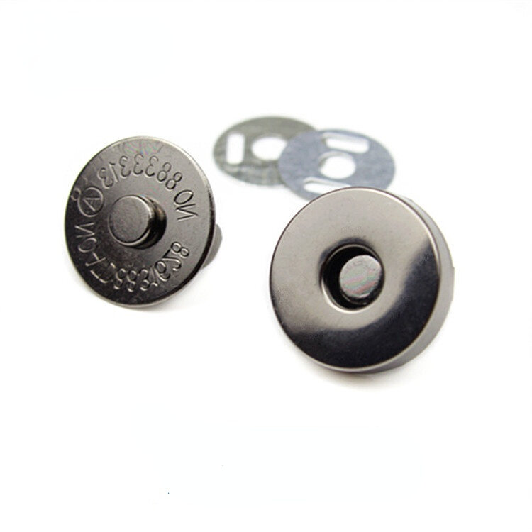 20 conjuntos de botão carteira mix tamanho sacos botões metal snaps fechos ambientais espessamento magnética fivela de adsorção automática