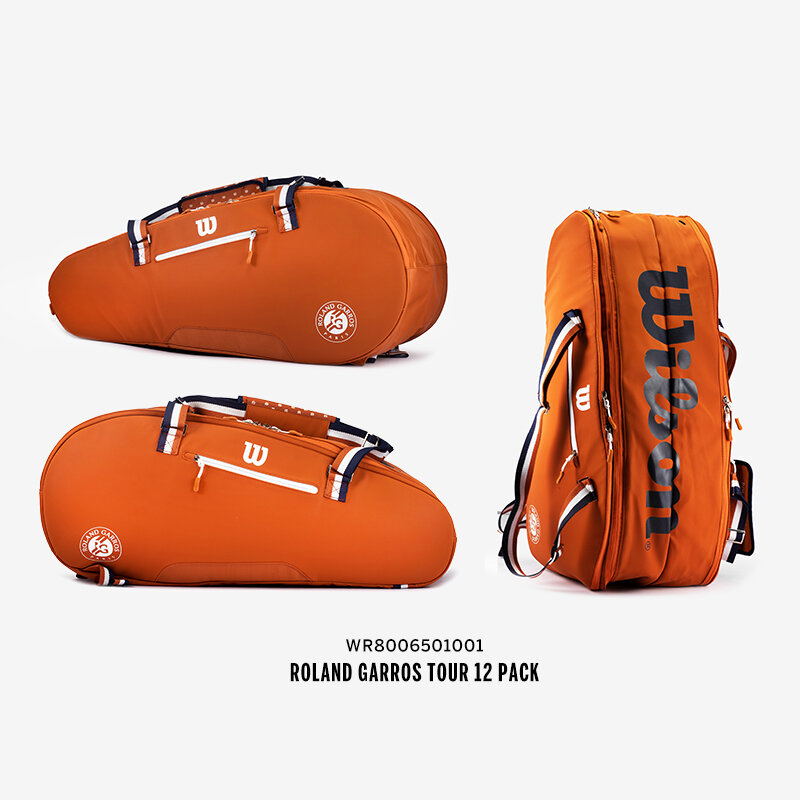 윌슨 새로운 도착 정품 테니스 가방 더블 어깨 테니스 스포츠 배낭 스포츠 가방 고용량 12 라켓 스포츠 가방