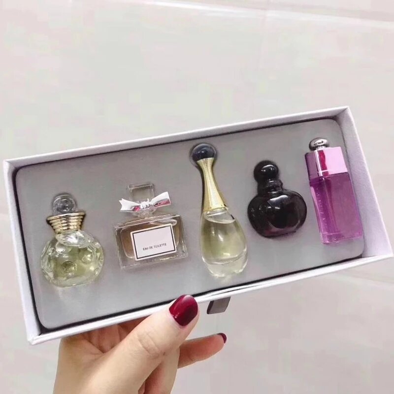 Perfume de 4 piezas para mujer, Perfume femenino de larga duración, botella de vidrio Original EDP Parfum, fragancias sexys para mujer, 1 Juego