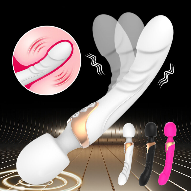 Vibrateur à Double tête pour femme, produit sexuel de Masturbation féminine, stimulateur de Clitoris à Vibration du point G, flirt