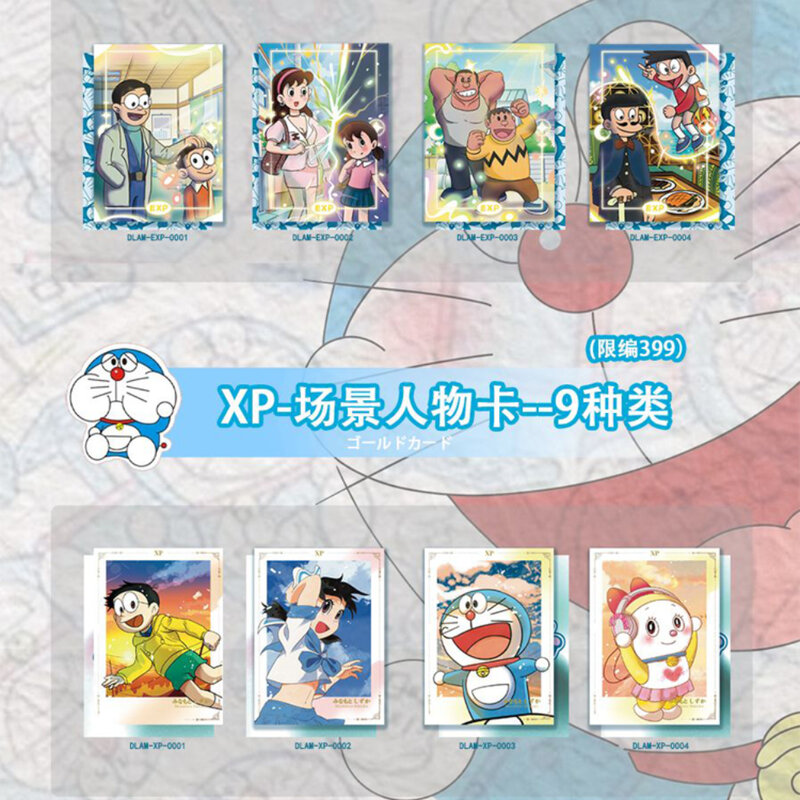 Dream Card Club Doraemon Collectible Classic Anime Rare Rendering Laser XP QR SR Collection Card Nobita Nobi Minamoto Shizuka