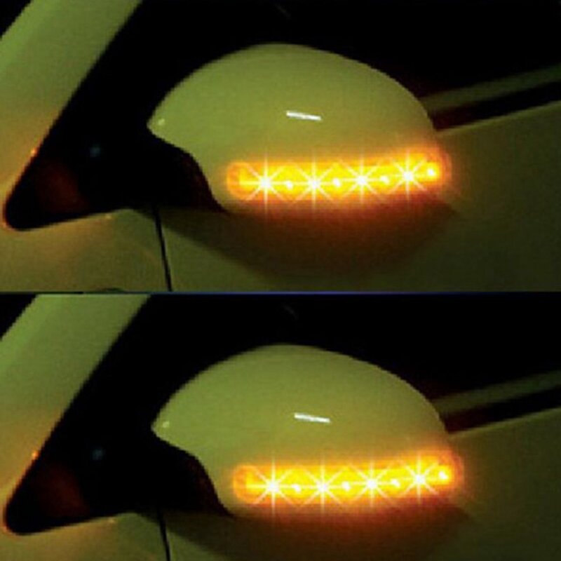 Amber Auto Car 13 LED Light 12V Blade Shape Rearview Side Mirror Turn Signal Lights Warning Decoration Lamp Universal