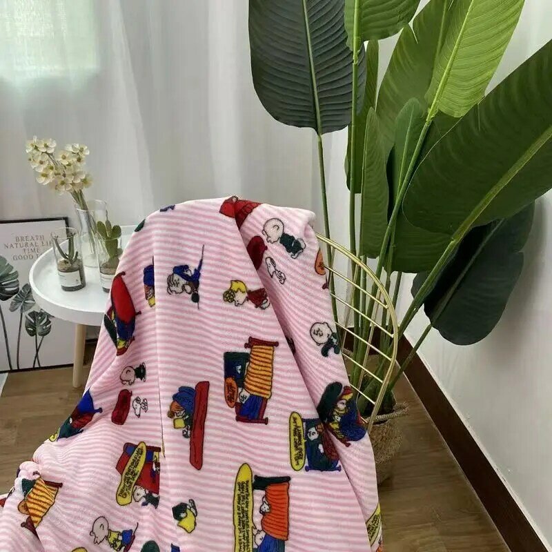 Novo snoopy cartoon impressão cobertor cobertor do carrinho das crianças cobertor do jardim de infância nap flanela cobertor kawaii anime meninas de pelúcia presentes