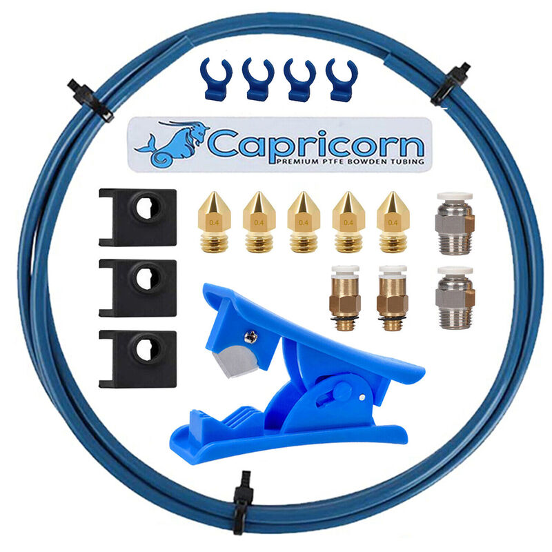 Пневматический быстроразъемный Фиттинг Creality Capricorn Bowden, ПТФЭ трубки серии XS, 1 м, 1,75 мм, детали для 3D-принтера