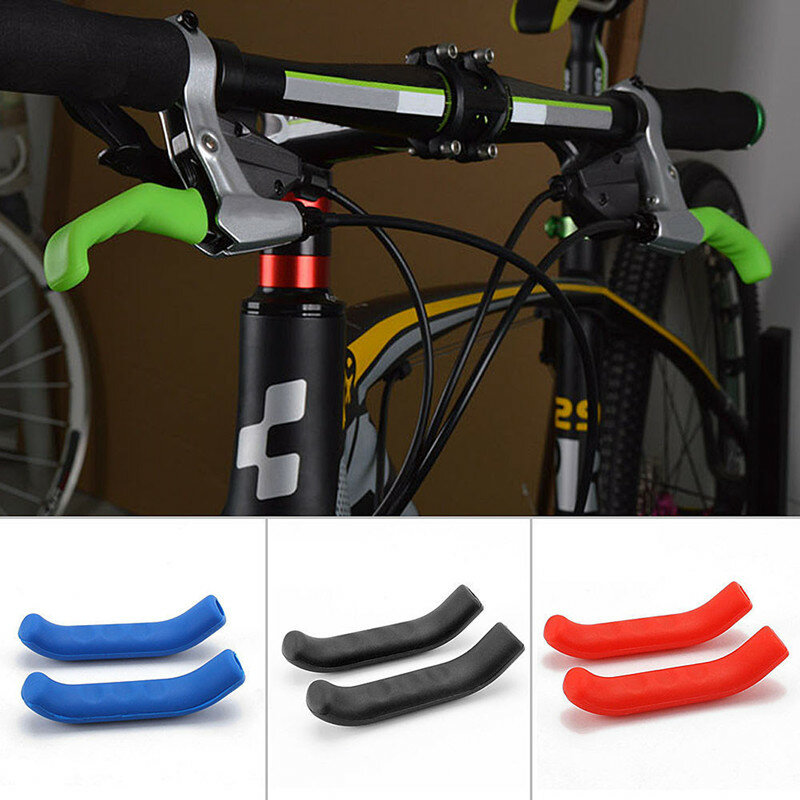 1 Pair Bicycle Brake Handle Cover Bike Brakes Silicone Sleeve Universal Type Brake Lever Protection Covers Cycling Accessory
