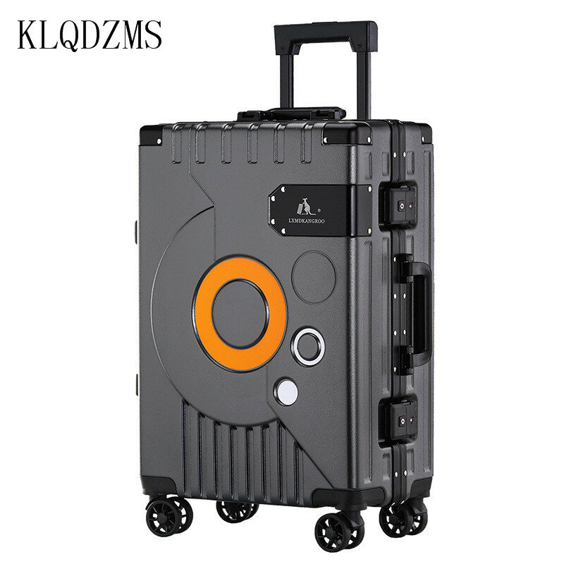 Klqdzms net vermelho popular bagagem universal roda embarque caso moda multi-funcional mala de viagem com rodas