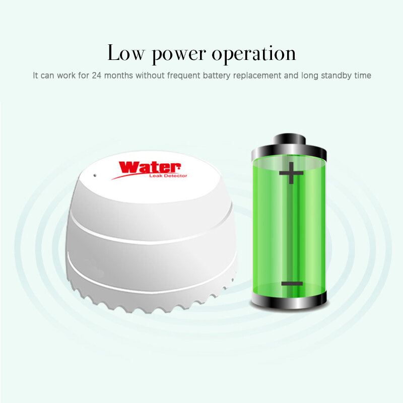 Wi fi tuya detector de vazamento de água sensor de inundação tanque água cheia ligação alarme vida inteligente app remoto casa segurança
